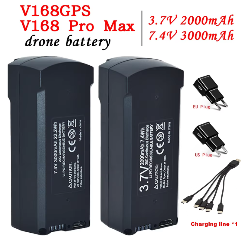 Drone Rc Leading - GPS V198 7.4V 3000mAh Pil RC